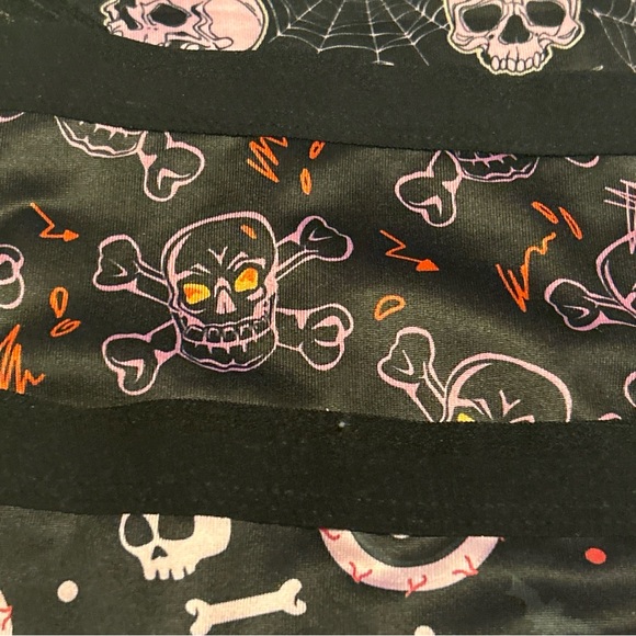 Morvia 3pk lace trim Skater goth Emo panties skull & Bones Lingerie Underwear - Picture 11 of 12